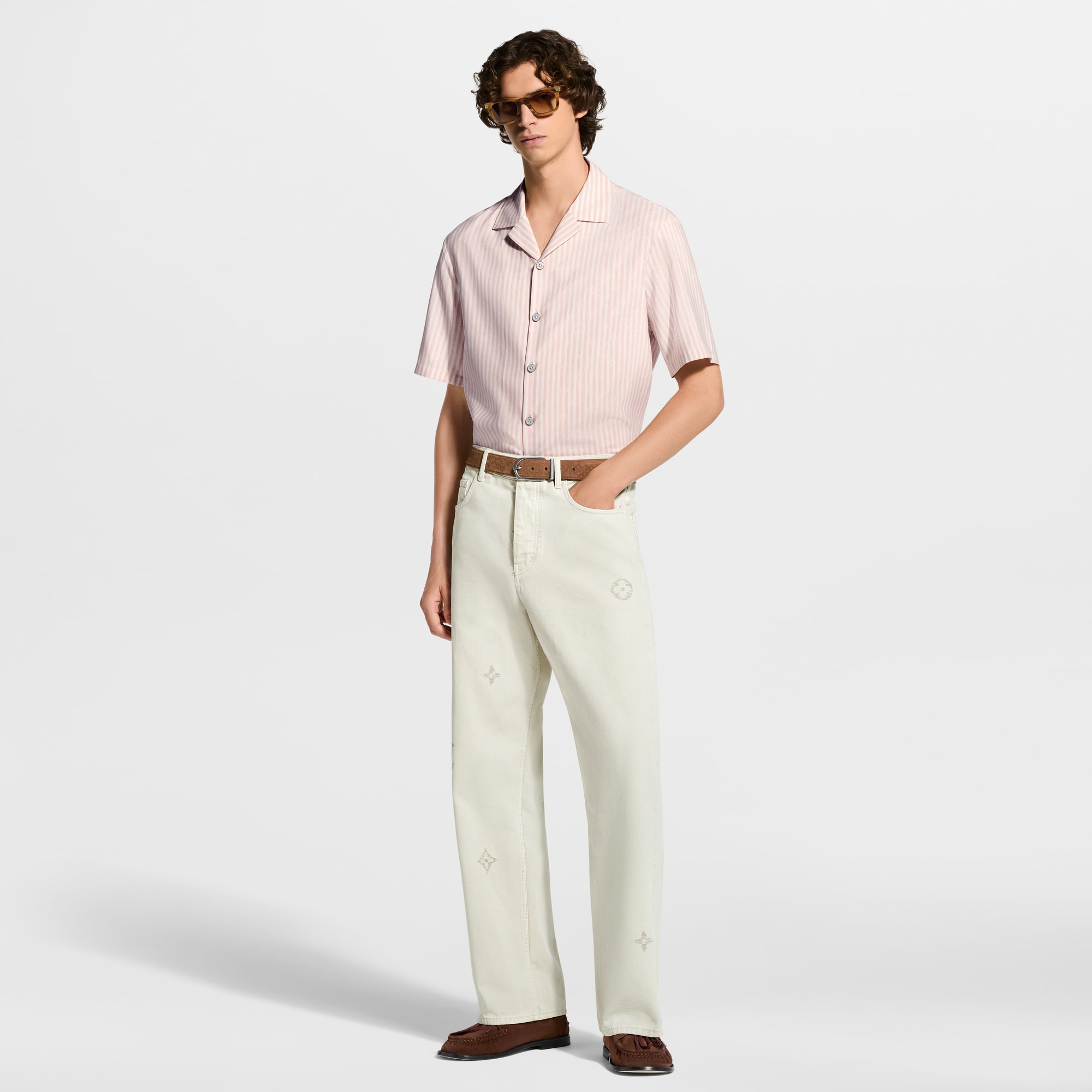 Monogram Striped Silk Short-Sleeved Shirt - Men - Ready-to-Wear